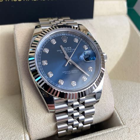 rolex datejust blu diamanti|rolex datejust blue dial 36mm.